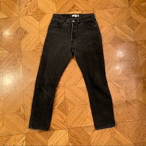 RE/DONE Levi’s Black High Rise Ankle Crop Size 25